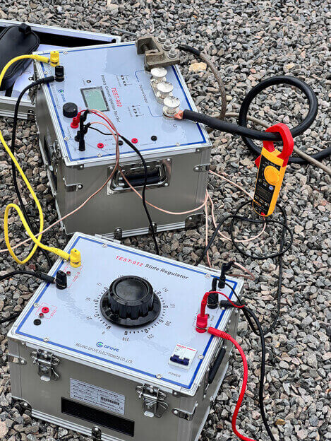 2000A primary current injection test set on-site of Morocco client