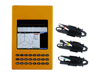 Three phase multifunction phase angle current clamp meter
