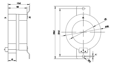 Split core cast resin current transformer
